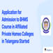 Application for Admission to BHMS Course in Affiliated Private Homeo Colleges in Telangana Started, Check Details